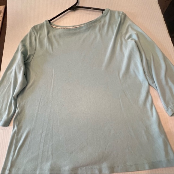 TALBOT’S BATEAU NECK TEE BLUE ICE. SIZE XL - Picture 4 of 6